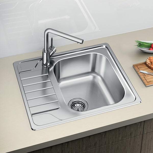 Inox sudopera Blanco DINAS 45 S MINI + drvena daska - 605x500x195