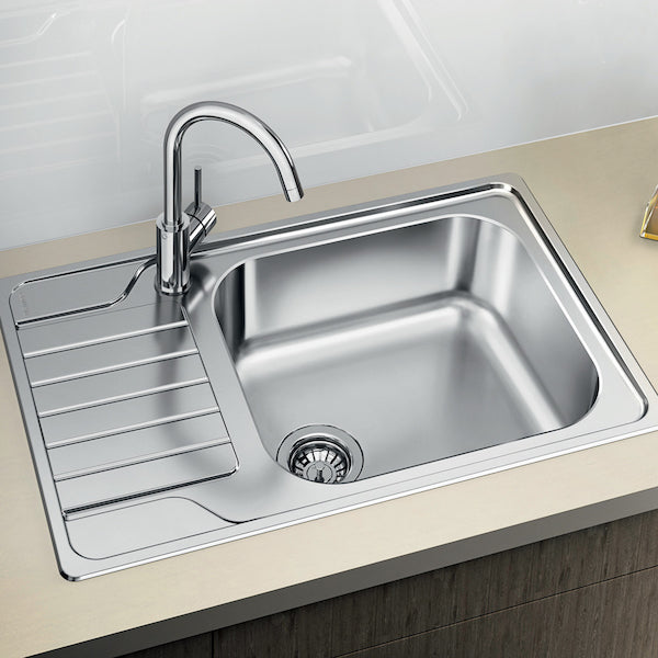 Inox sudopera Blanco DINAS XL 6 S COMPACT + drvena daska - 780x500x195