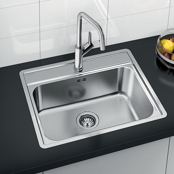 Inox sudopera Blanco LEMIS 6-IF + drvena daska - 615x500x205