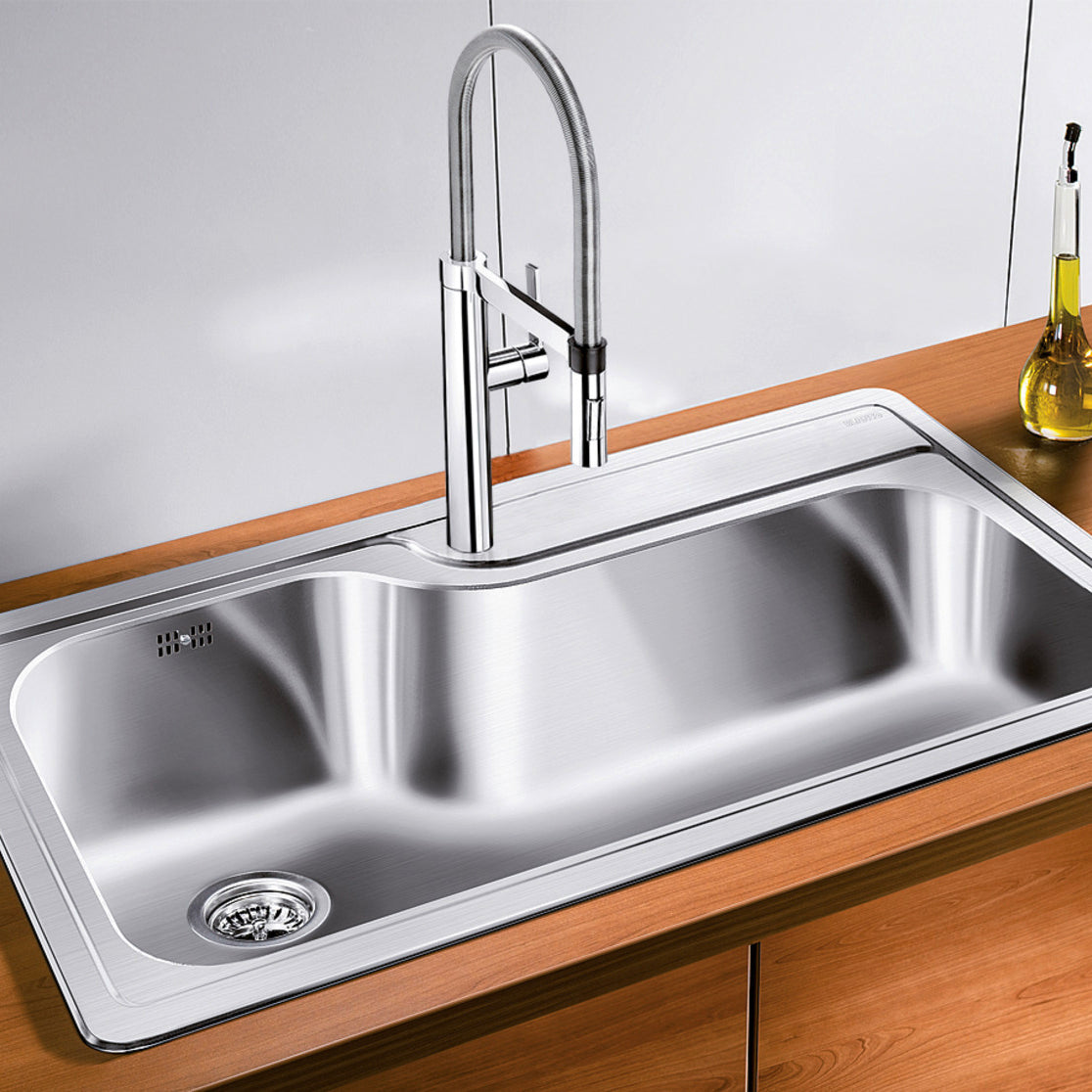 Inox sudopera Blanco PLENTA 9 + drvena daska - 860x500x210