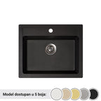 Granitna sudopera Metalac xQuadro 60 - 600x500x195