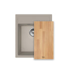Granitna sudopera GL ANKONA 1k + drvena daska - 435x515x185