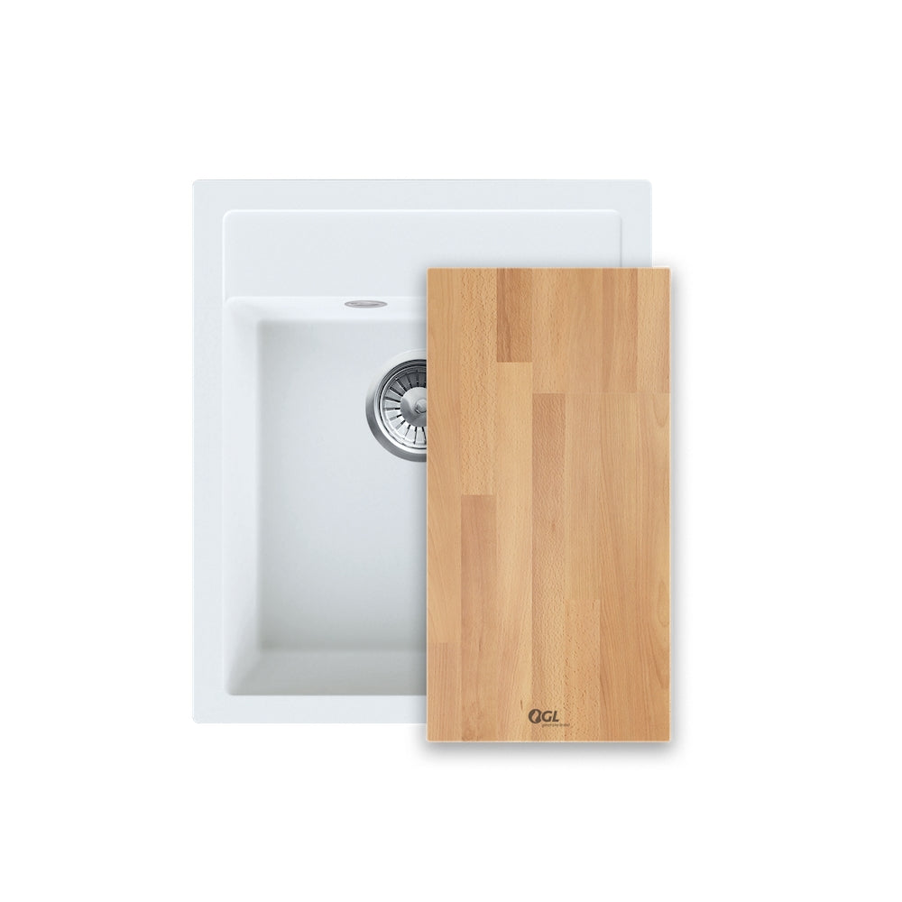 Granitna sudopera GL ANKONA 1k + drvena daska - 435x515x185