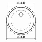 Inox sudopera GL Light BARSELONA 1k - fi450x170 - MAT 304/0.6