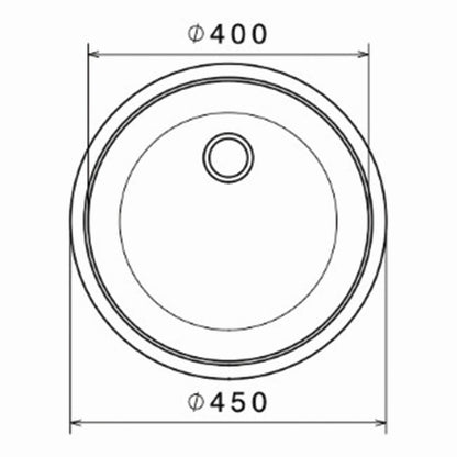 Inox sudopera GL Light BARSELONA 1k - fi450x170 - MAT 304/0.6