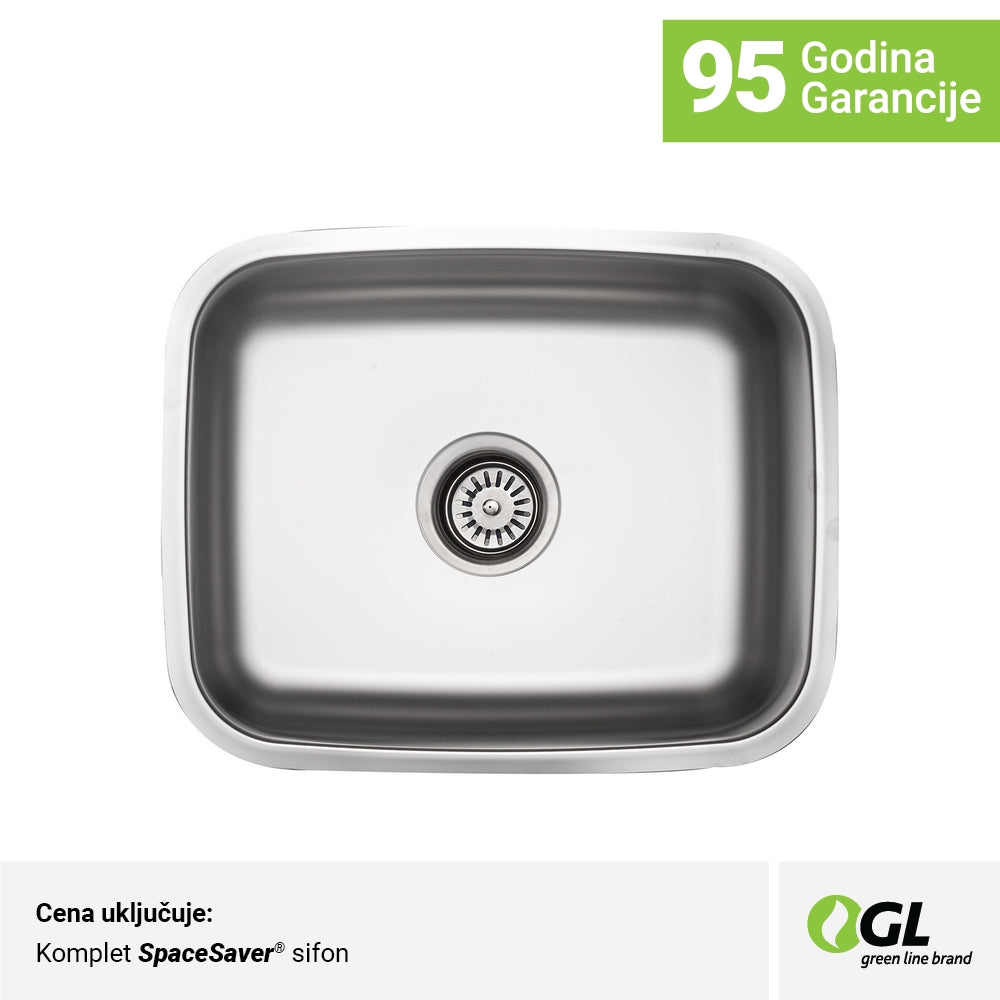 Inox sudopera GL Light BARSELONA 1k - 525x425x180 - MAT 304/0.8