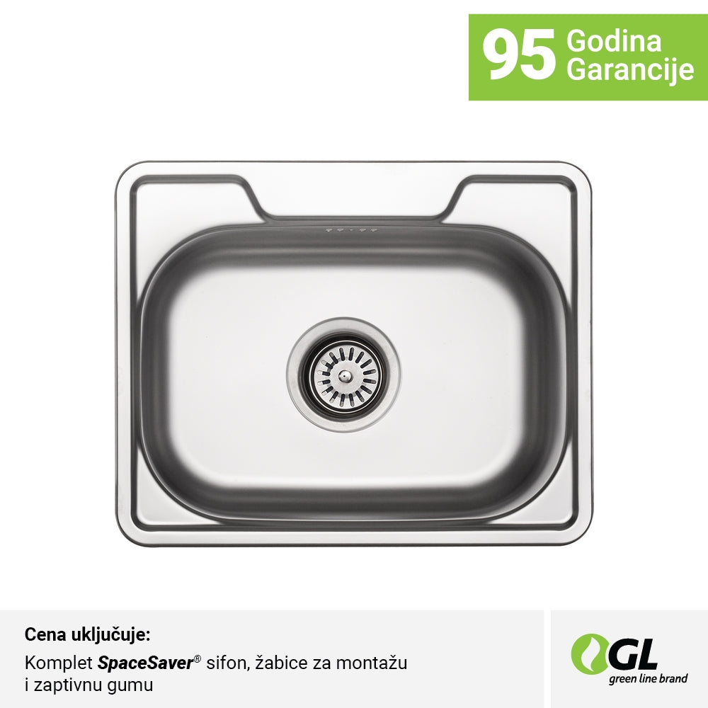 Inox sudopera GL Light VIGO 1k - 460x370x160 - MAT 304/0.6