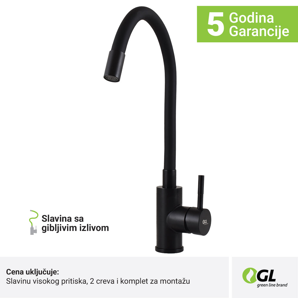 Kuhinjska slavina GL MILUZ sa gibljivim crevom