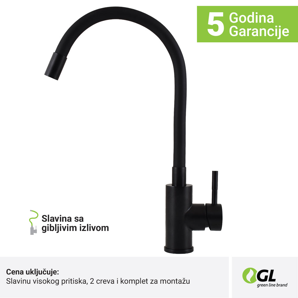 Kuhinjska slavina GL MILUZ sa gibljivim crevom