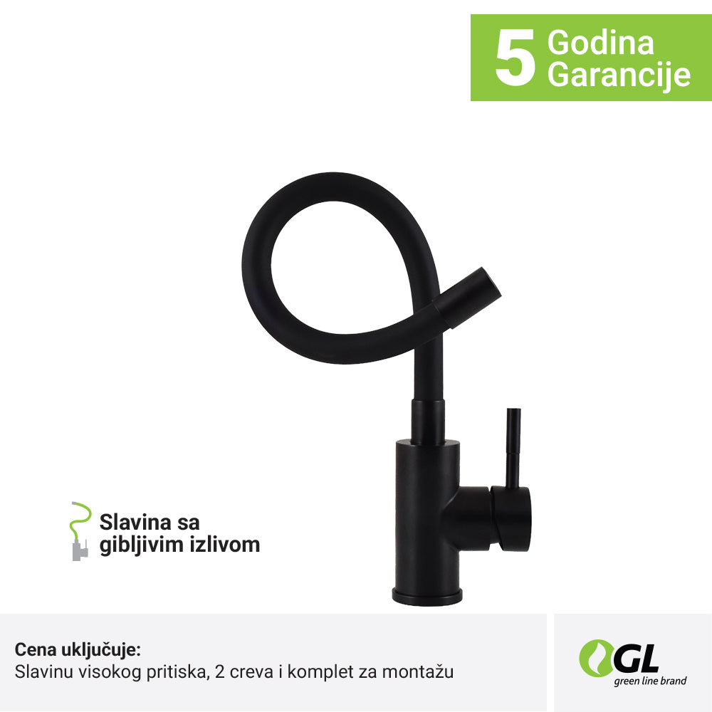 Kuhinjska slavina GL MILUZ sa gibljivim crevom