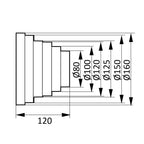 Univerzalna redukcija - fi80 / fi100 / fi120 / fi125 / fi150 / fi160