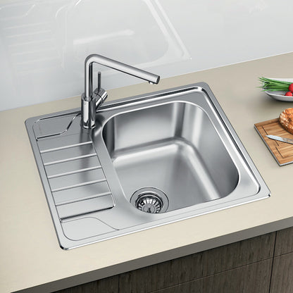 Inox sudopera Blanco DINAS 45 S MINI + drvena daska - 605x500x195