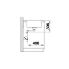 Inox sudopera Blanco DINAS 45 S MINI + drvena daska - 605x500x195