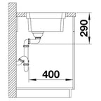 Inox sudopera Blanco ETAGON 700-IF + pribor + drvena daska - 740x440x190