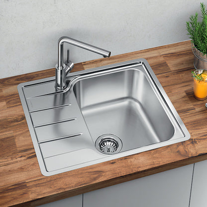 Inox sudopera Blanco LEMIS 45 S-IF MINI + drvena daska - 605x500x205
