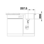 Inox sudopera Blanco LEMIS 45 S-IF MINI + drvena daska - 605x500x205