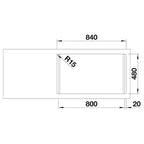 Inox sudopera Blanco LEMIS 8-IF + drvena daska - 860x500x205