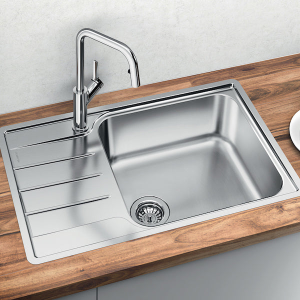 Inox sudopera Blanco LEMIS XL 6 S-IF COMPACT + drvena daska - 780x500x205