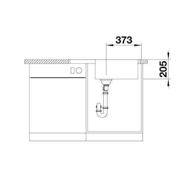 Inox sudopera Blanco LEMIS XL 6 S-IF COMPACT + drvena daska - 780x500x205