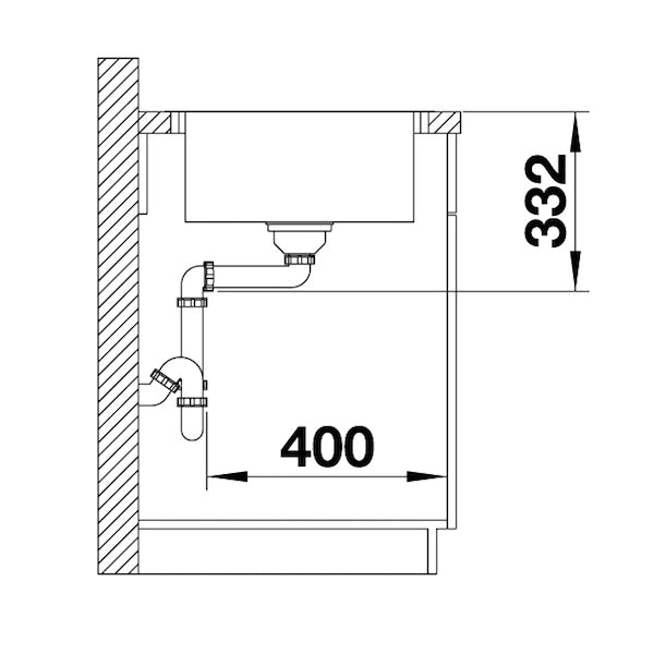 Inox sudopera Blanco LEMIS XL 6 S-IF COMPACT + drvena daska - 780x500x205