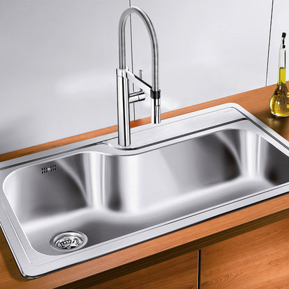 Inox sudopera Blanco PLENTA 9 + drvena daska - 860x500x210
