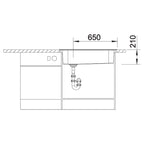 Inox sudopera Blanco PLENTA 9 + drvena daska - 860x500x210