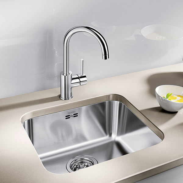Inox sudopera Blanco SUPRA 400-U + drvena daska - 400x400x175