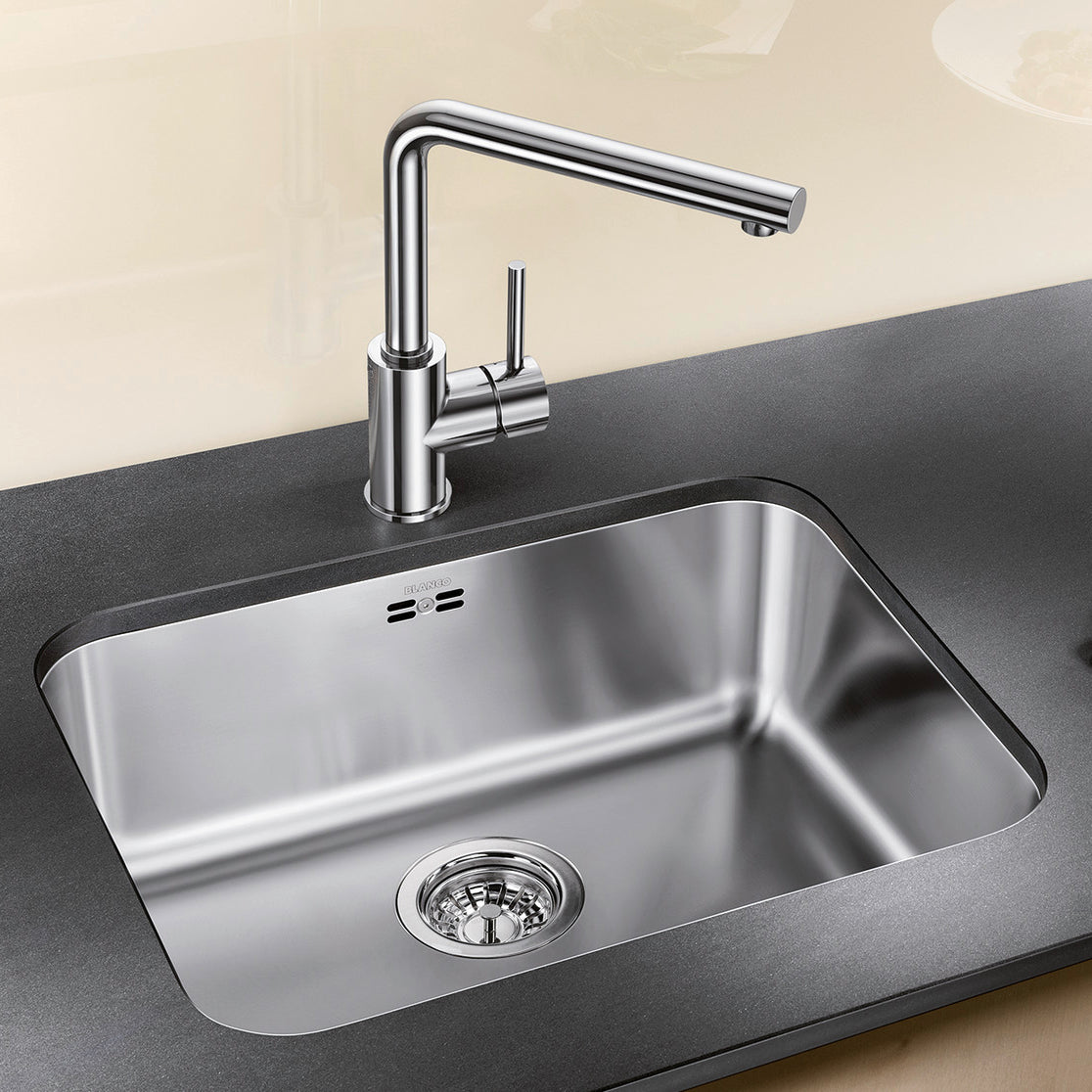 Inox sudopera Blanco SUPRA 500-U + drvena daska - 500x400x175
