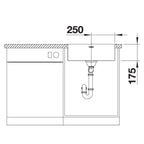 Inox sudopera Blanco SUPRA 500-IF/A + drvena daska - 540x500x175