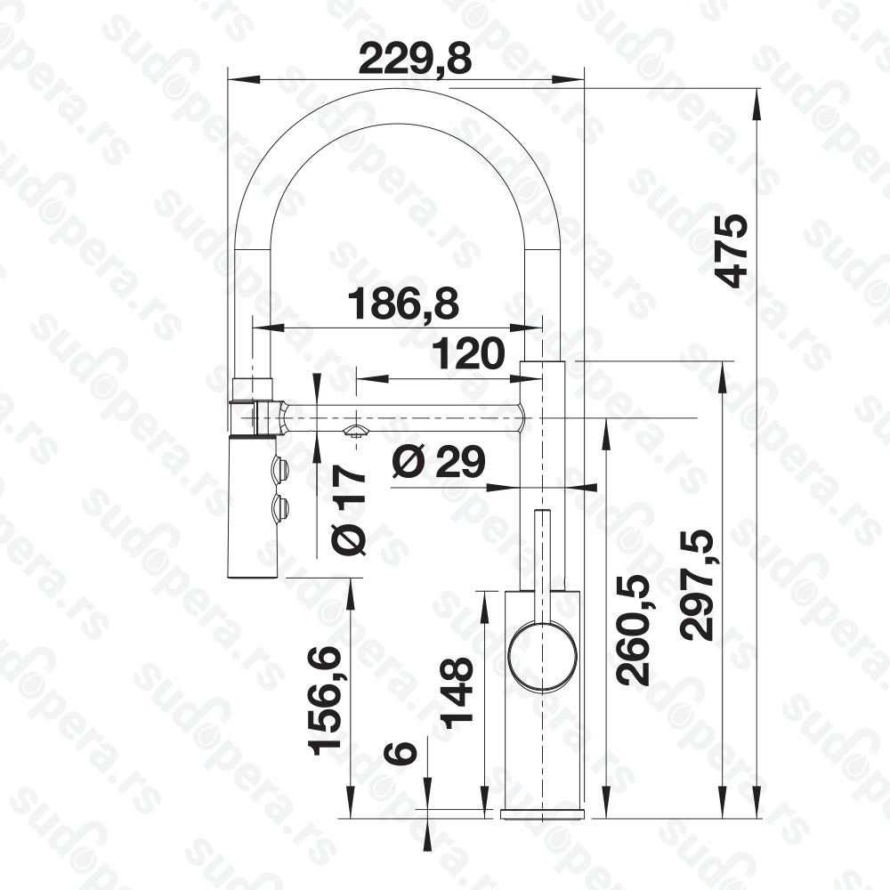 Kuhinjska filter slavina Blanco CATRIS-S Flexo