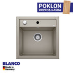 Granitna sudopera Blanco Silgranit DALAGO 5  sa podizačem čepa + drvena daska - 515x510x190