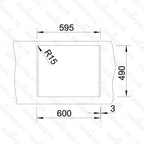 Granitna sudopera Blanco Silgranit DALAGO 6  sa podizačem čepa + drvena daska - 615x510x190