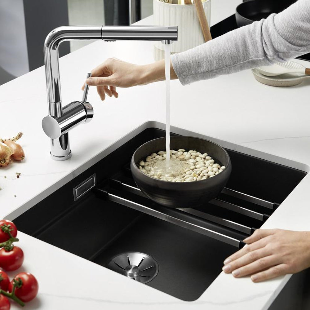 Granitna sudopera Blanco Silgranit ETAGON 500-U + pribor + drvena daska - 500x400x200