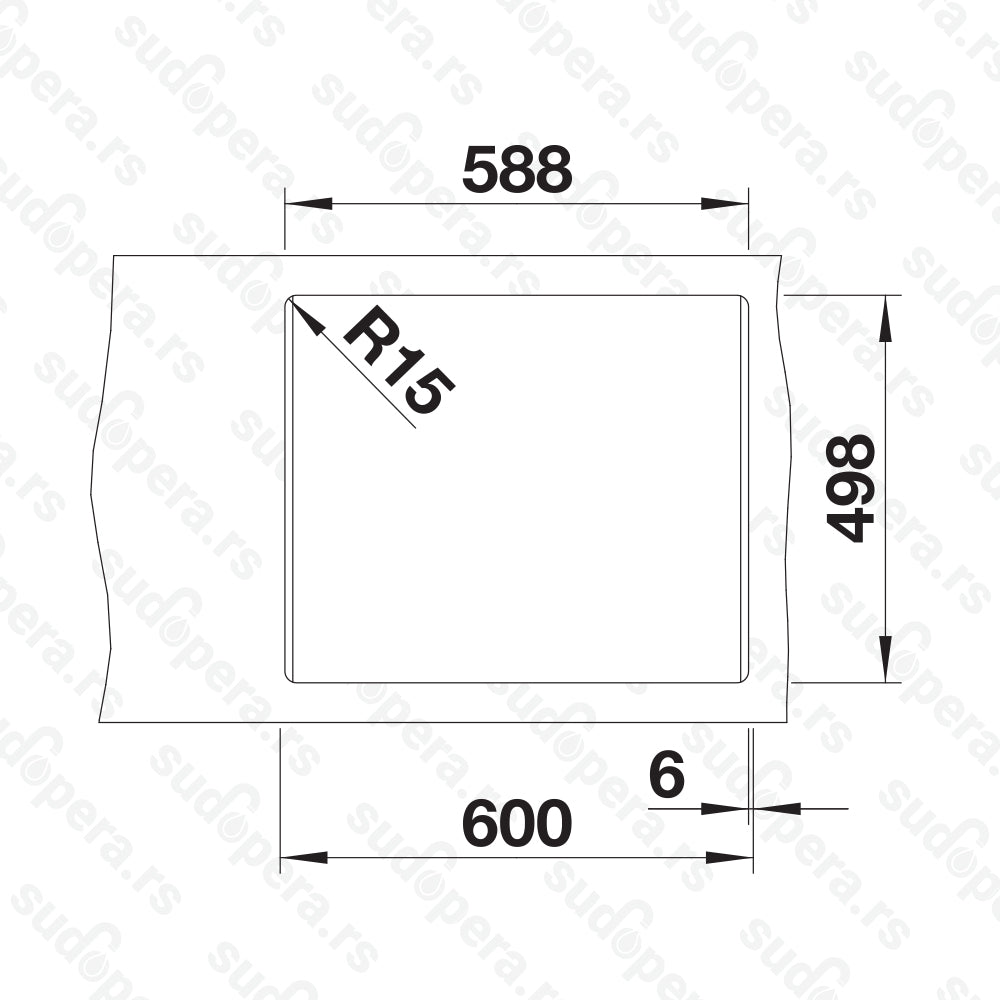 Granitna sudopera Blanco Silgranit ETAGON 6 Black Edition sa podizačem čepa + pribor + drvena daska - 600x510x220