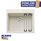Granitna sudopera Blanco Silgranit ETAGON 6 + pribor + drvena daska - 600x510x220