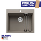 Granitna sudopera Blanco Silgranit ETAGON 6 + pribor + drvena daska - 600x510x220