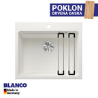 Granitna sudopera Blanco Silgranit ETAGON 6 + pribor + drvena daska - 600x510x220