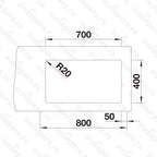 Granitna sudopera Blanco Silgranit ETAGON 700-U + pribor + drvena daska - 700x400x200
