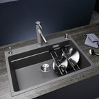 Granitna sudopera Blanco Silgranit ETAGON 8 + pribor + drvena daska - 780x510x220