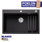 Granitna sudopera Blanco Silgranit ETAGON 8 + pribor + drvena daska - 780x510x220