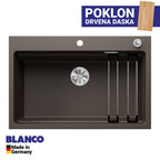 Granitna sudopera Blanco Silgranit ETAGON 8 + pribor + drvena daska - 780x510x220