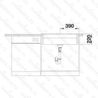 Granitna sudopera Blanco Silgranit ETAGON 8 + pribor + drvena daska - 780x510x220