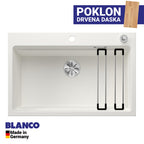 Granitna sudopera Blanco Silgranit ETAGON 8 + pribor + drvena daska - 780x510x220