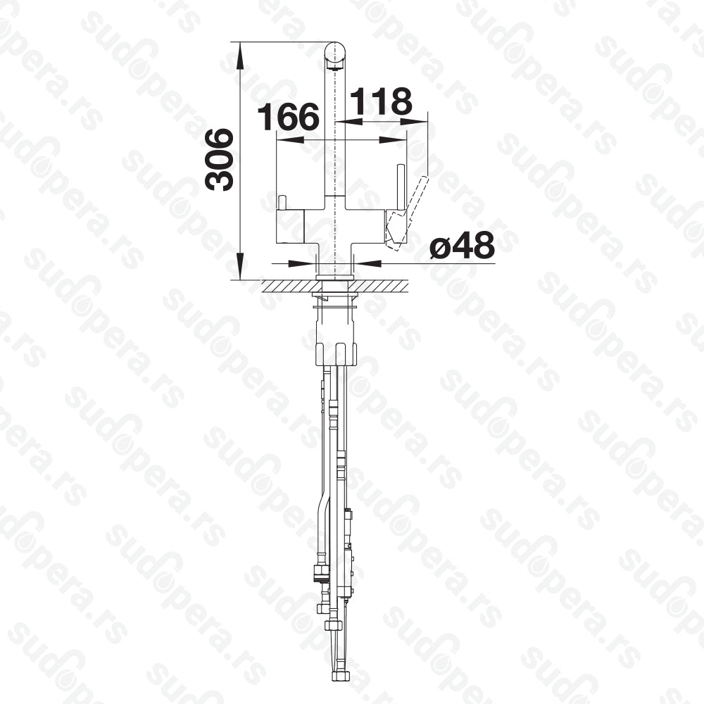 Kuhinjska filter slavina Blanco FONTAS-S II Silgranit sa izvlačnim tušem