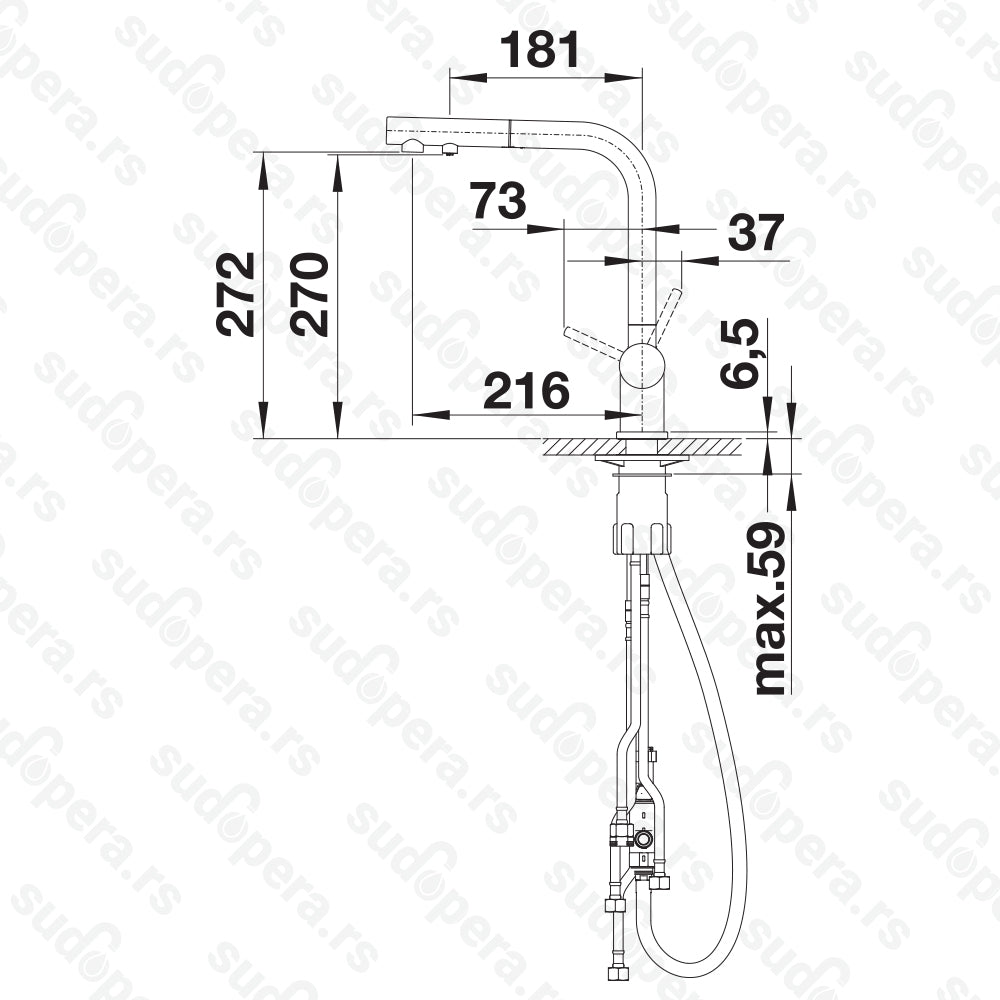 Kuhinjska filter slavina Blanco FONTAS-S II Silgranit sa izvlačnim tušem