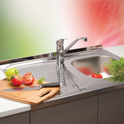 Inox nasadna sudopera Metalac STANDARD 1D Desna Mat- 800x600x165