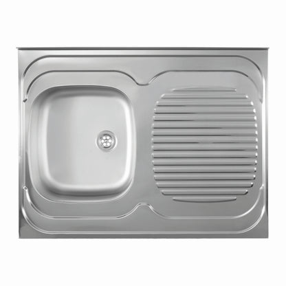 Inox nasadna sudopera Metalac STANDARD 1D Leva Mat - 800x600x165