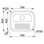 Inox sudopera RODI ACQUAVIVA - 500x400x230