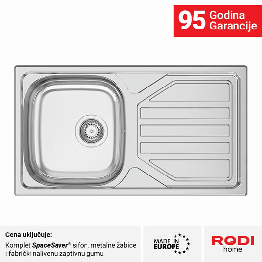 Inox sudopera RODI OKIO LINE 78 Flat Mat - 780x435x140