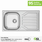 Inox sudopera GL by RODI Okio Line 78 - 780x435x140